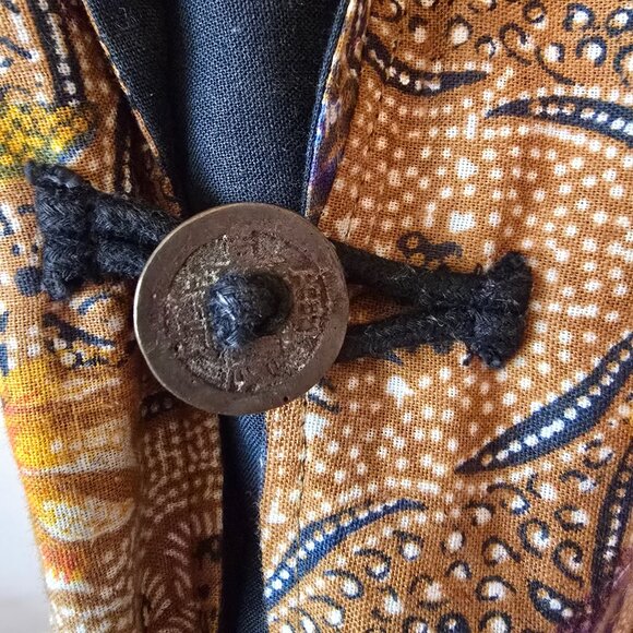 Reversible Kimono Jacket with Coin Buttons & Pockets - Picture 3 of 11
